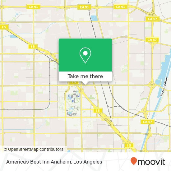 America's Best Inn Anaheim map