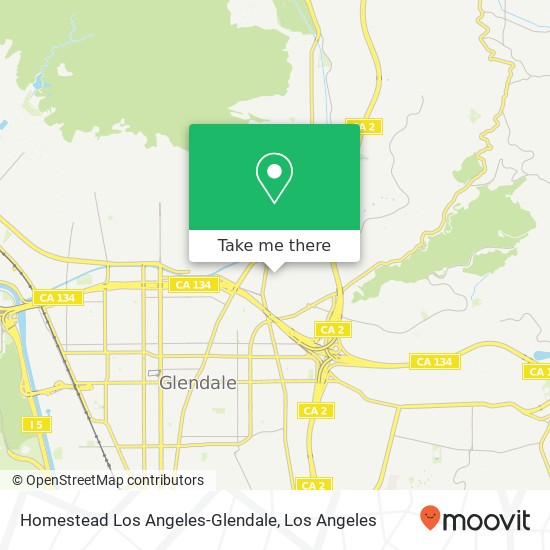 Mapa de Homestead Los Angeles-Glendale