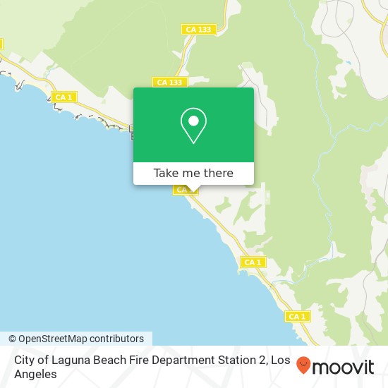 City of Laguna Beach Fire Department Station 2 map