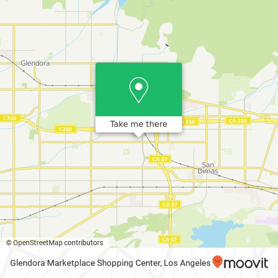 Glendora Marketplace Shopping Center map