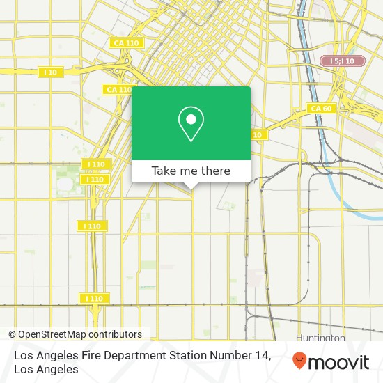 Los Angeles Fire Department Station Number 14 map