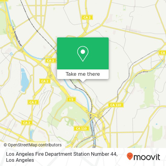 Los Angeles Fire Department Station Number 44 map