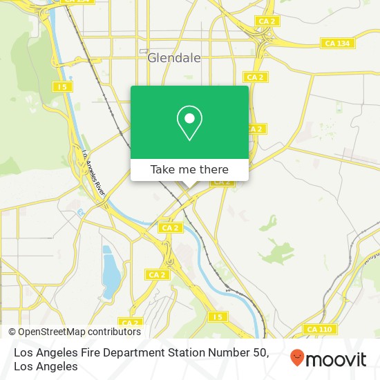 Los Angeles Fire Department Station Number 50 map