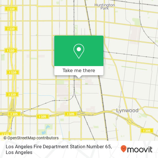 Los Angeles Fire Department Station Number 65 map