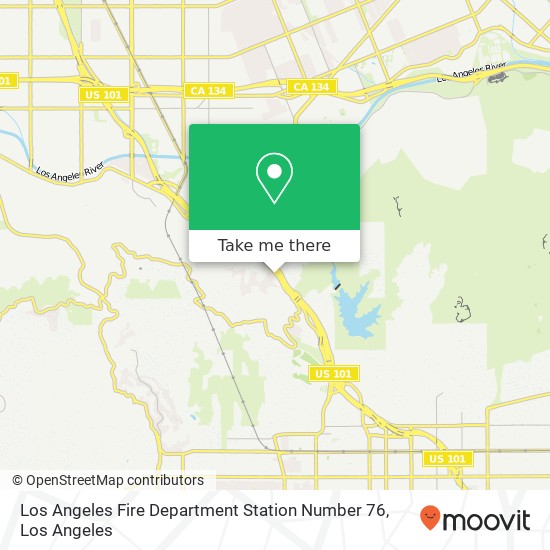 Los Angeles Fire Department Station Number 76 map