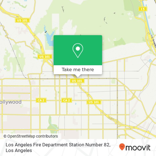 Los Angeles Fire Department Station Number 82 map