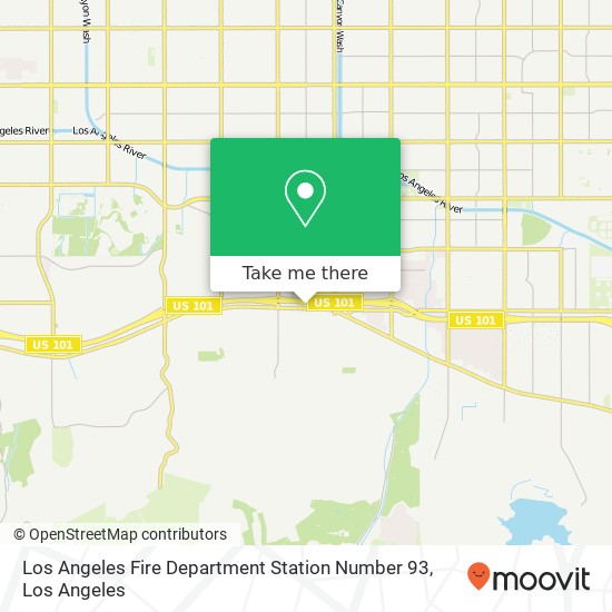 Los Angeles Fire Department Station Number 93 map