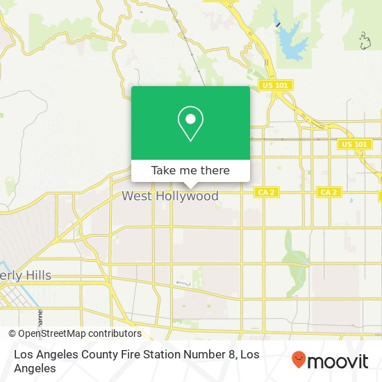 Los Angeles County Fire Station Number 8 map