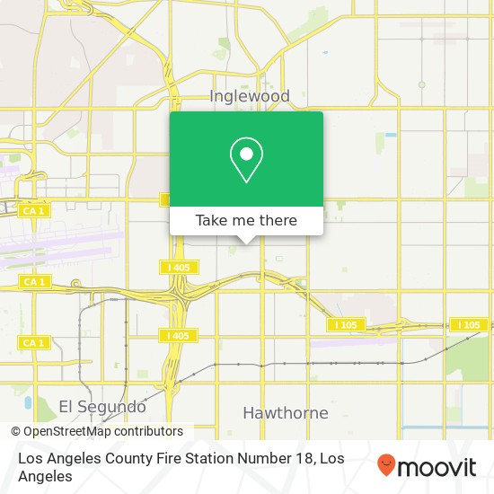 Los Angeles County Fire Station Number 18 map