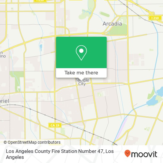 Los Angeles County Fire Station Number 47 map
