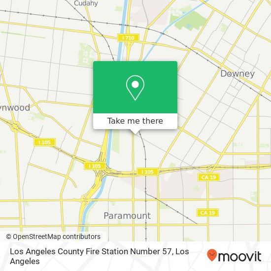 Mapa de Los Angeles County Fire Station Number 57