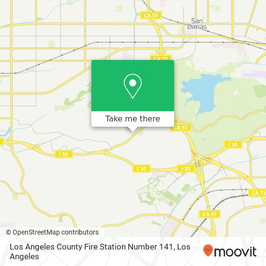 Los Angeles County Fire Station Number 141 map