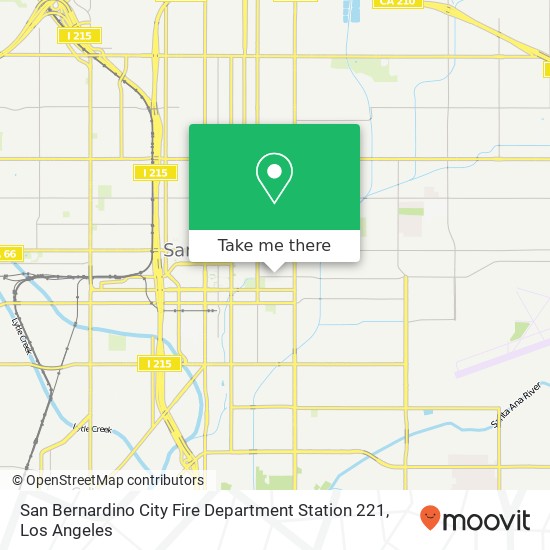 San Bernardino City Fire Department Station 221 map