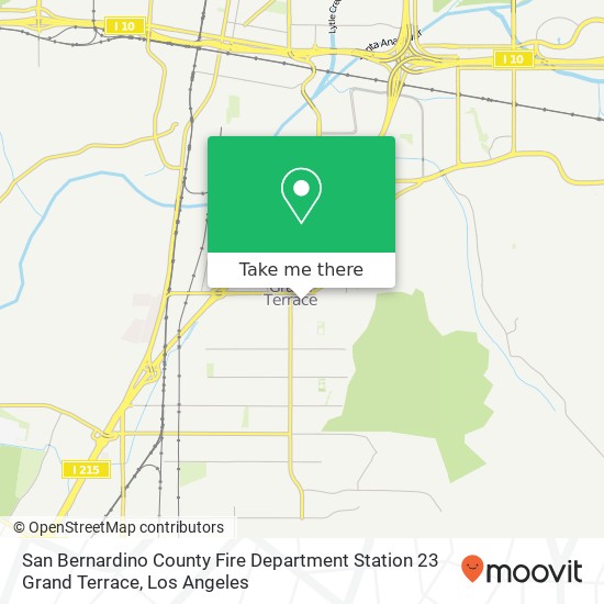 San Bernardino County Fire Department Station 23 Grand Terrace map