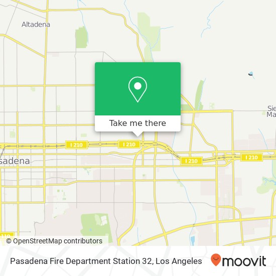 Mapa de Pasadena Fire Department Station 32