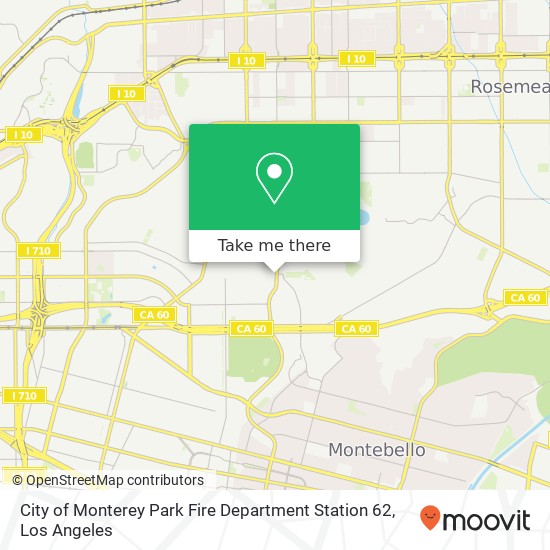 City of Monterey Park Fire Department Station 62 map