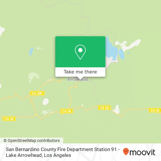 Mapa de San Bernardino County Fire Department Station 91 - Lake Arrowhead