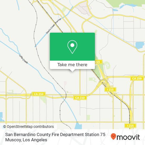 San Bernardino County Fire Department Station 75 Muscoy map