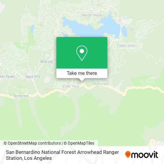San Bernardino National Forest Arrowhead Ranger Station map