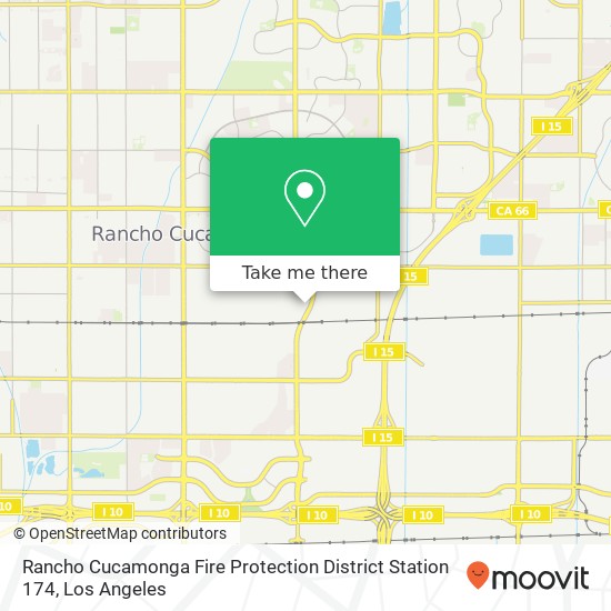 Mapa de Rancho Cucamonga Fire Protection District Station 174