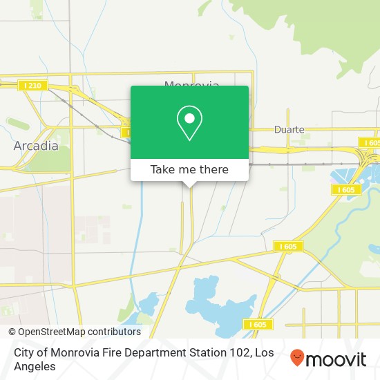 Mapa de City of Monrovia Fire Department Station 102