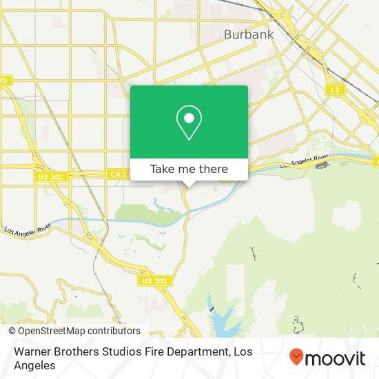 Warner Brothers Studios Fire Department map