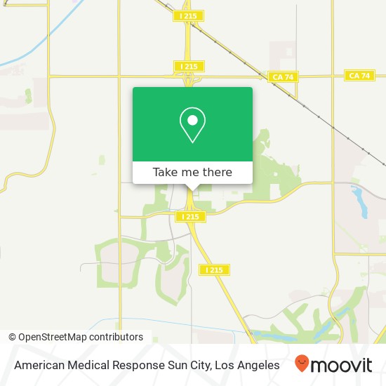 American Medical Response Sun City map