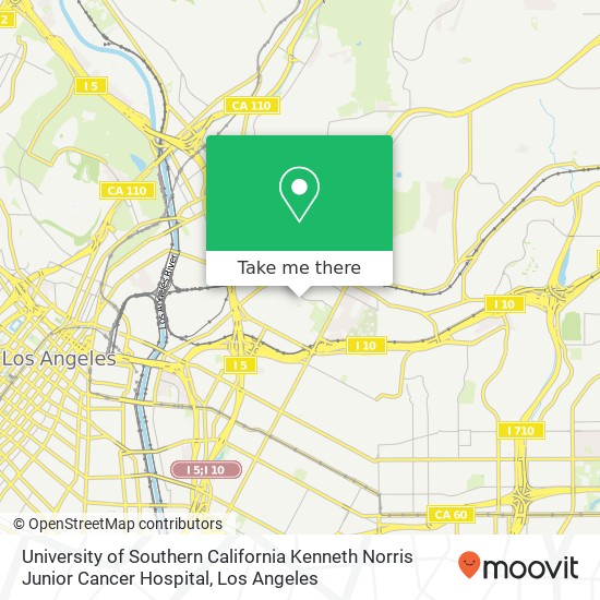 Mapa de University of Southern California Kenneth Norris Junior Cancer Hospital