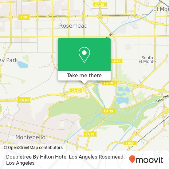 Mapa de Doubletree By Hilton Hotel Los Angeles Rosemead