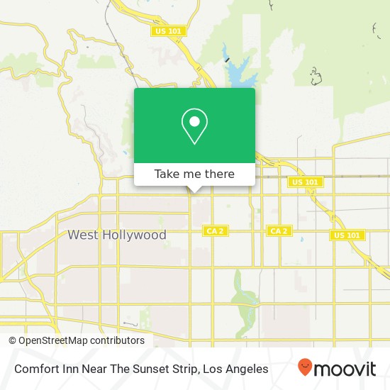 Comfort Inn Near The Sunset Strip map