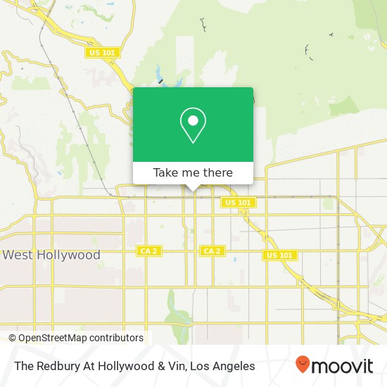 Mapa de The Redbury At Hollywood & Vin