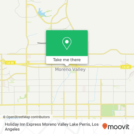 Holiday Inn Express Moreno Valley Lake Perris map