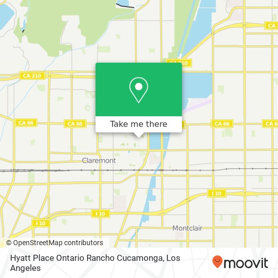 Hyatt Place Ontario Rancho Cucamonga map