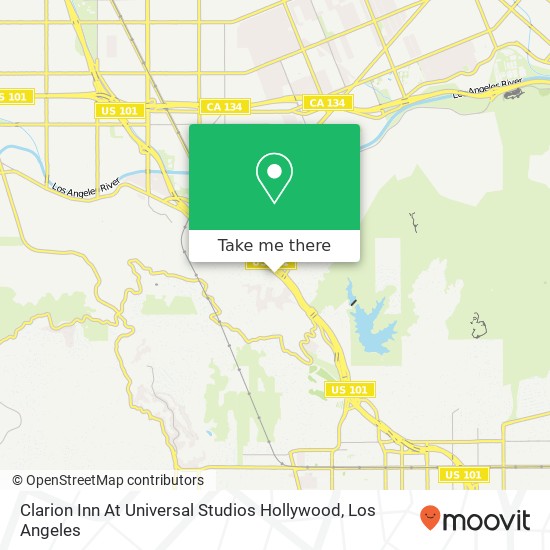 Mapa de Clarion Inn At Universal Studios Hollywood