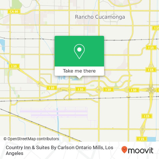 Mapa de Country Inn & Suites By Carlson Ontario Mills