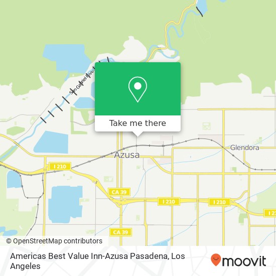 Mapa de Americas Best Value Inn-Azusa Pasadena