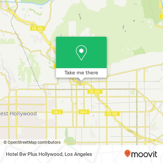 Hotel Bw Plus Hollywood map