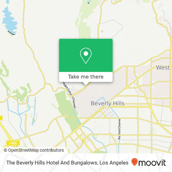 Mapa de The Beverly Hills Hotel And Bungalows