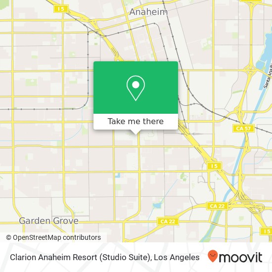 Mapa de Clarion Anaheim Resort (Studio Suite)