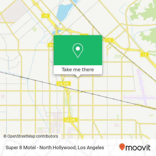 Mapa de Super 8 Motel - North Hollywood