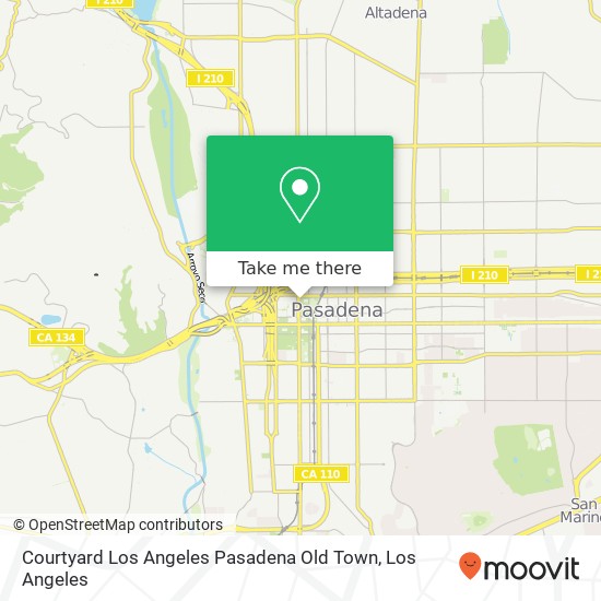 Mapa de Courtyard Los Angeles Pasadena Old Town