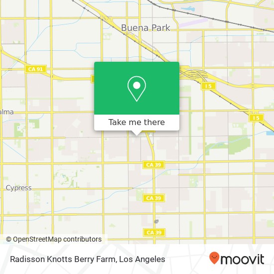 Mapa de Radisson Knotts Berry Farm