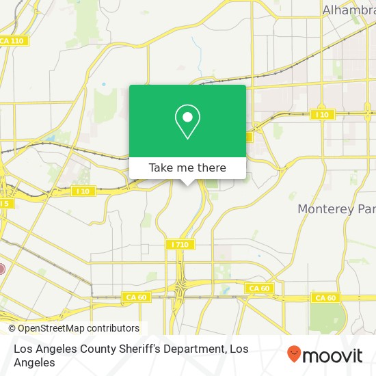 Mapa de Los Angeles County Sheriff's Department