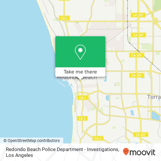 Redondo Beach Police Department - Investigations map
