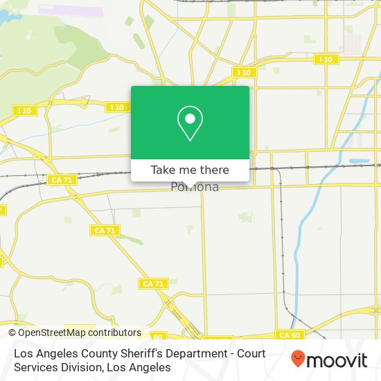 Los Angeles County Sheriff's Department - Court Services Division map