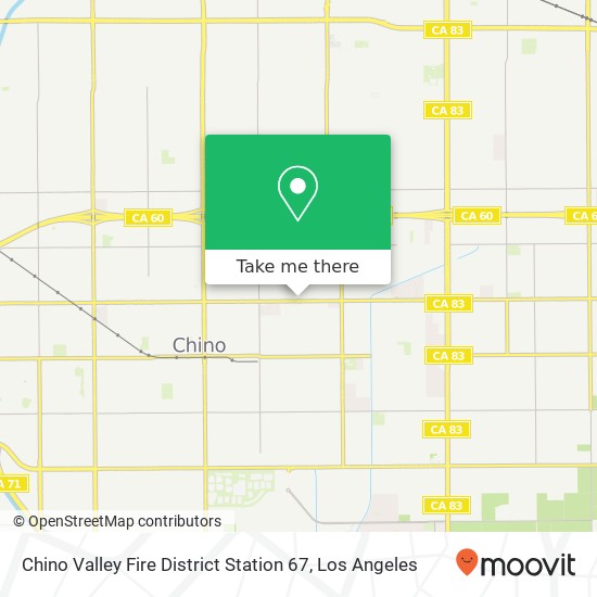 Chino Valley Fire District Station 67 map