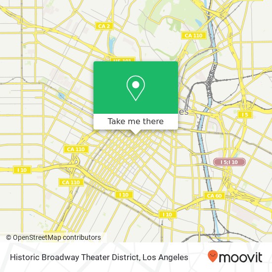 Historic Broadway Theater District map