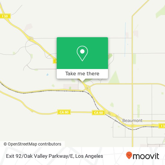 Exit 92/Oak Valley Parkway/E map