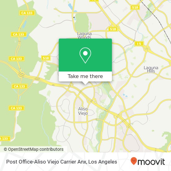 Post Office-Aliso Viejo Carrier Anx map