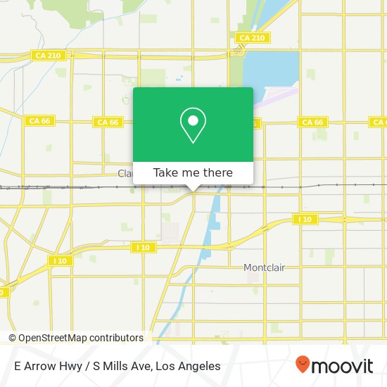 E Arrow Hwy / S Mills Ave map
